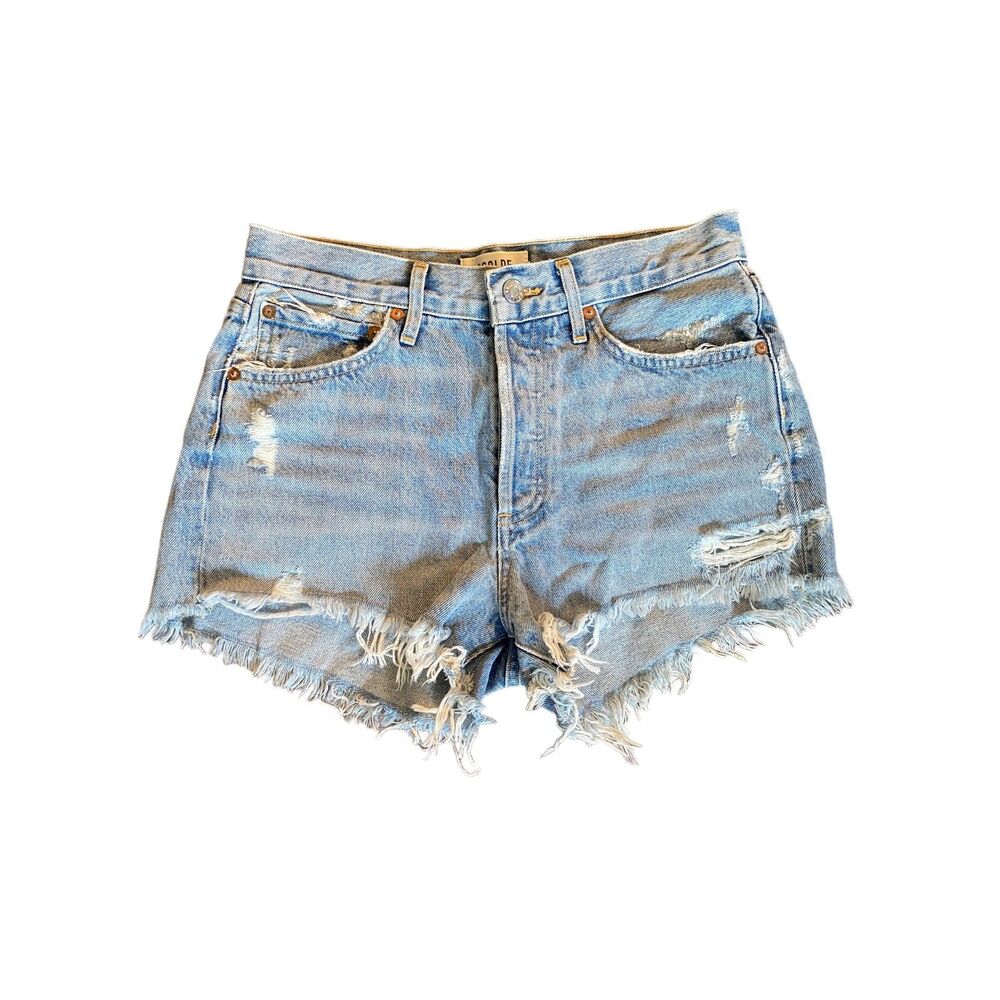 AGOLDE Parker Denim Distressed Shorts Frayed Ends Grunge
